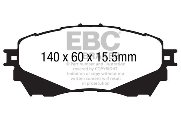 Комплект гальмівних накладок, дискове гальмо, Ebc Brakes DP42170R