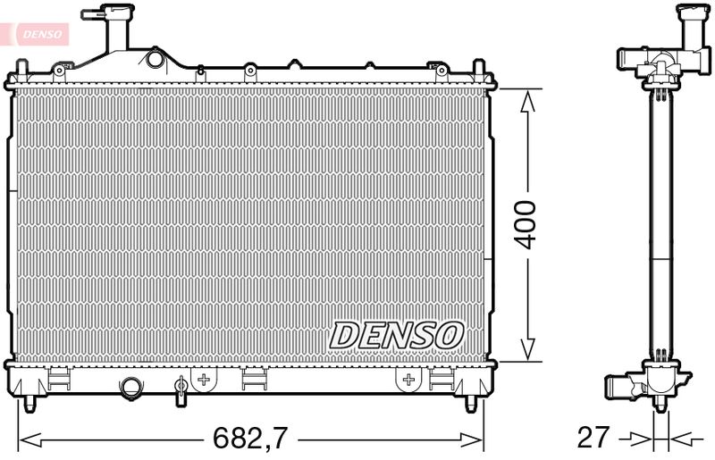 Denso Engine Cooling Radiator DRM45042