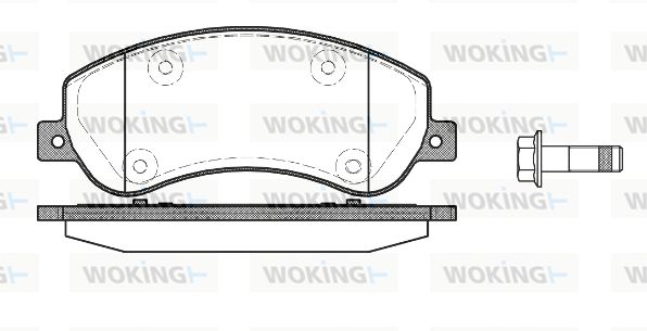 Комплект гальмівних накладок, дискове гальмо, Woking P13503.00