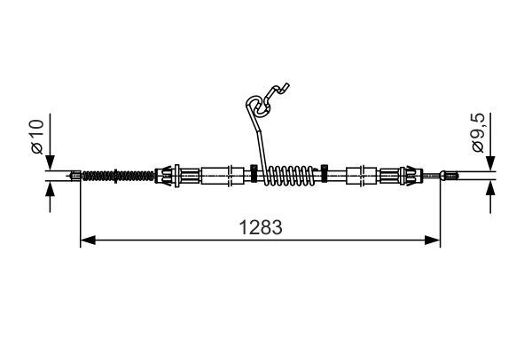BOSCH huzal, rögzítőfék 1 987 482 036