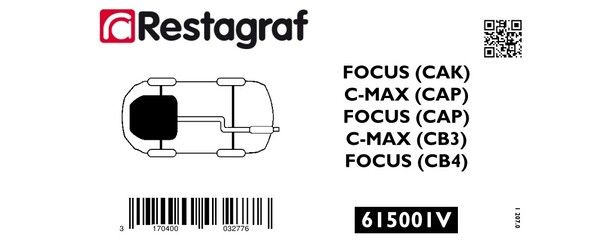 Kit de clip de fixation, carrosserie RESTAGRAF 615001V