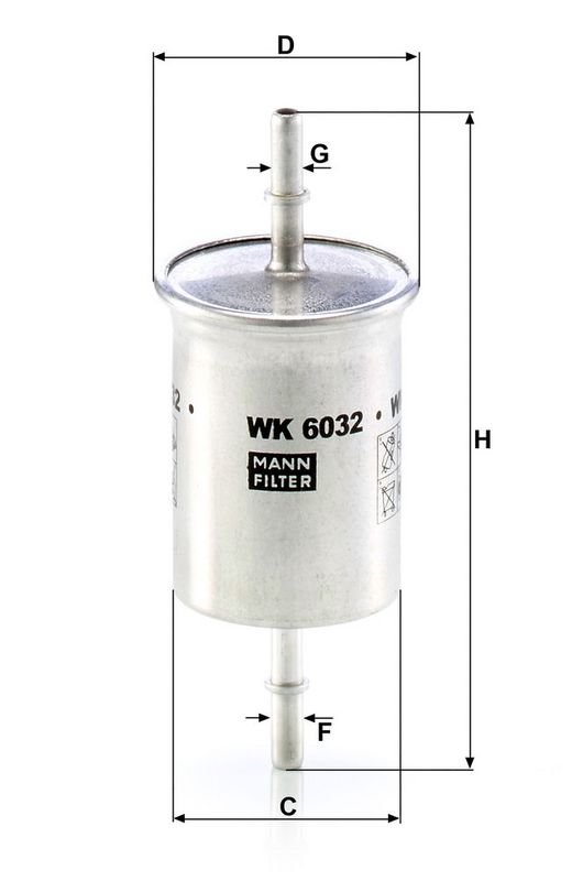 Kütusefilter, MANN-FILTER WK 6032