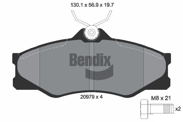 BENDIX Braking fékbetétkészlet, tárcsafék BPD1738