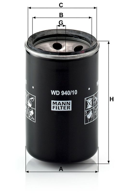 MANN-FILTER WD940/10 Oil Filter