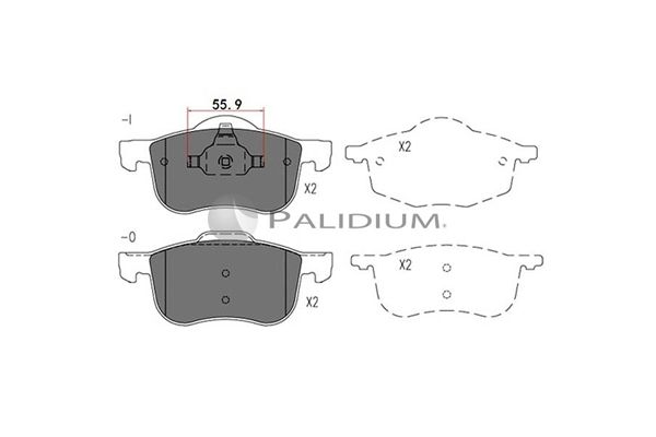 ASHUKI by Palidium fékbetétkészlet, tárcsafék P1-1033