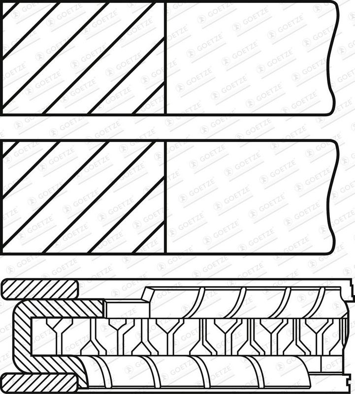 GOETZE ENGINE Jeu segments pistons 08-107400-00