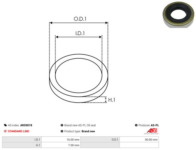 AS-PL ARS9018 Repair Set, alternator