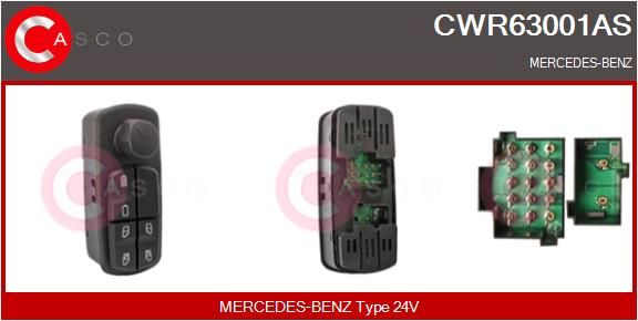 Spínač, zvedací zařízení oken CWR63001AS