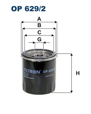 FILTRON olajszűrő OP 629/2