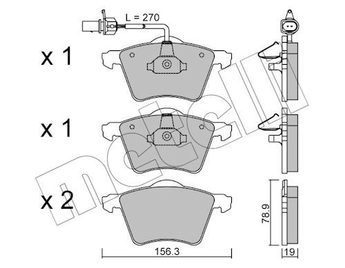 Plaquettes+de+frein+à+disque METELLI 22-0550-0