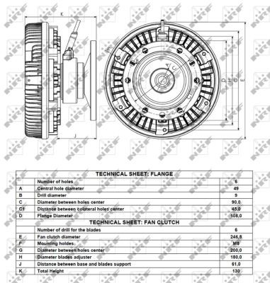 NRF 49160 Clutch, radiator fan