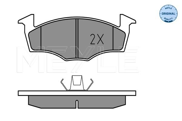 Комплект гальмівних накладок, дискове гальмо, Meyle 0252186615