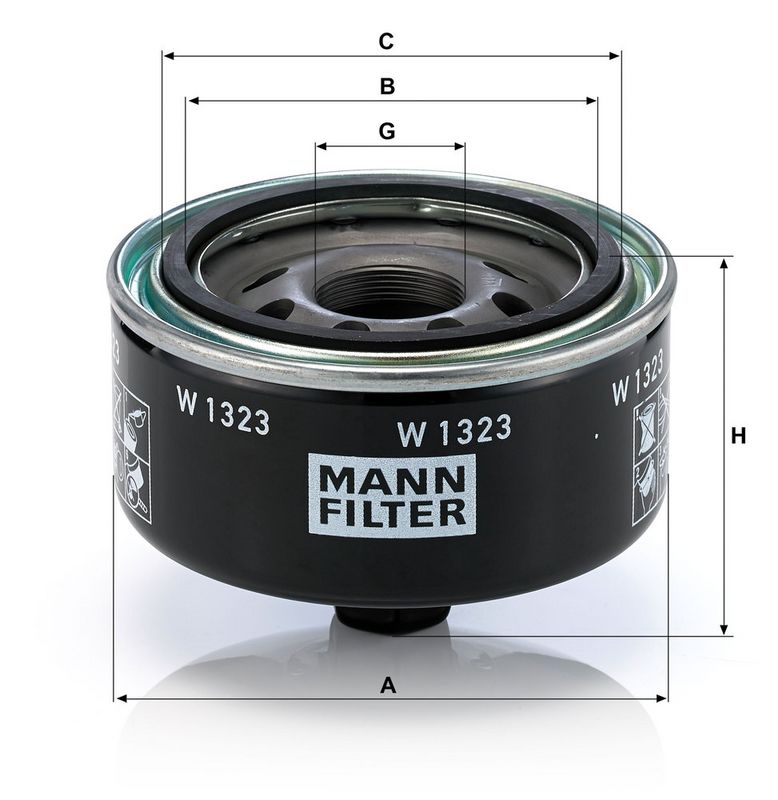 Õlifilter, MANN-FILTER W 1323