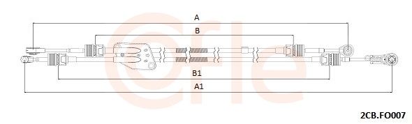 Тросовий привод, коробка передач, Cofle 2CB.FO007