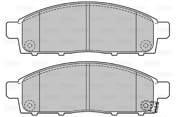 Комплект гальмівних накладок, дискове гальмо, Valeo 598893