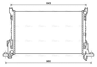 Радіатор охолодження RENAULT/OPEL (вир-во AVA)
