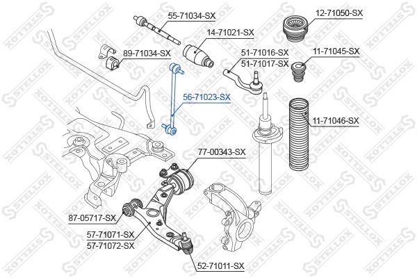 STELLOX 56-71023-SX Link/Coupling Rod, stabiliser bar