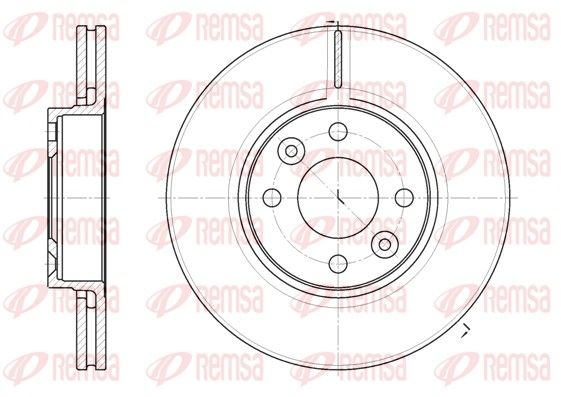 REMSA диск гальмівний передній Nissan Note 1.4, Micra 1.0 1.2 1.4 02-,Logan 07- 260*22 вент.