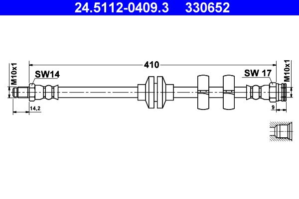 Furtun frana 24.5112-0409.3 ATE