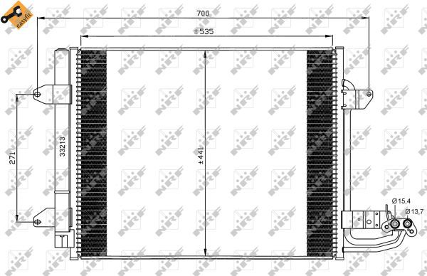 NRF 35521 Condenser, air conditioning