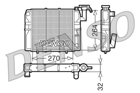 Denso Engine Cooling Radiator DRM99002
