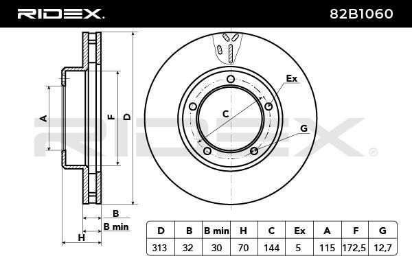 спирачен диск RIDEX