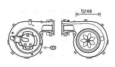 AVA QUALITY COOLING Utastér-ventilátor OL8618