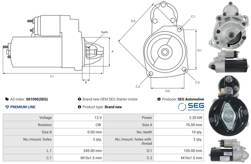 AS-PL S01095(SEG) Starter
