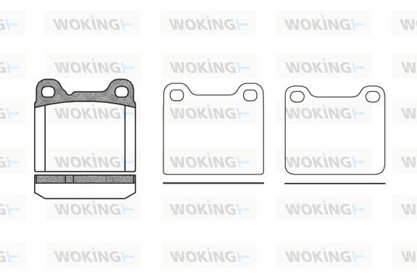 Комплект гальмівних накладок, дискове гальмо, Woking P3573.20