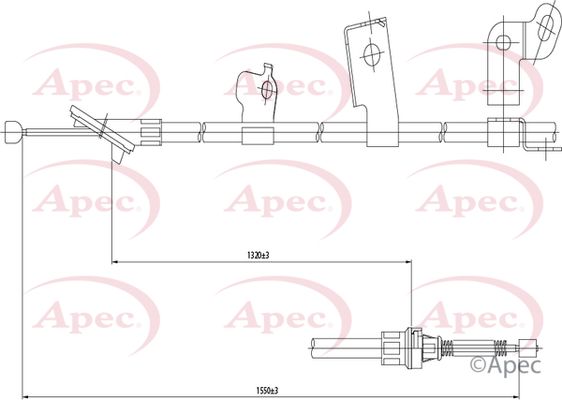 APEC Cable Pull, parking brake CAB1538