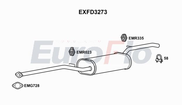 Глушник FORD Focus III 11-18, C-MAX 10-19, Focus III Electric 11-18 1847166