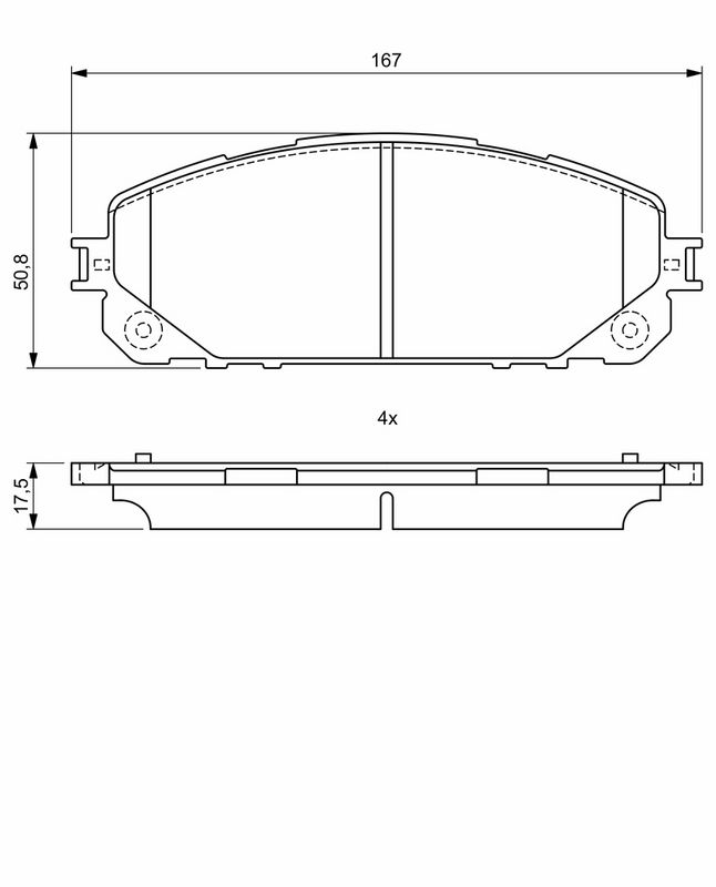 BOSCH 0986495404 Brake Pad Set, disc brake