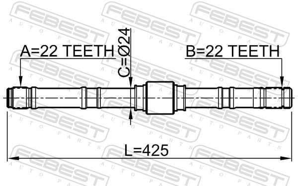 FEBEST 0212-P10LH Drive Shaft