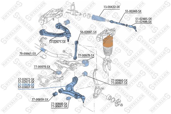 STELLOX 57-03836-SX Control/Trailing Arm, wheel suspension