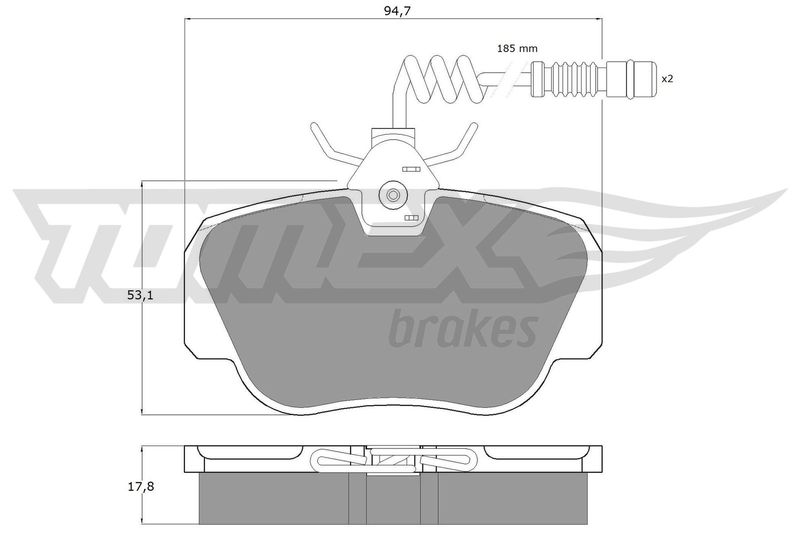 TOMEX Brakes TX 10-381 Brake Pad Set, disc brake