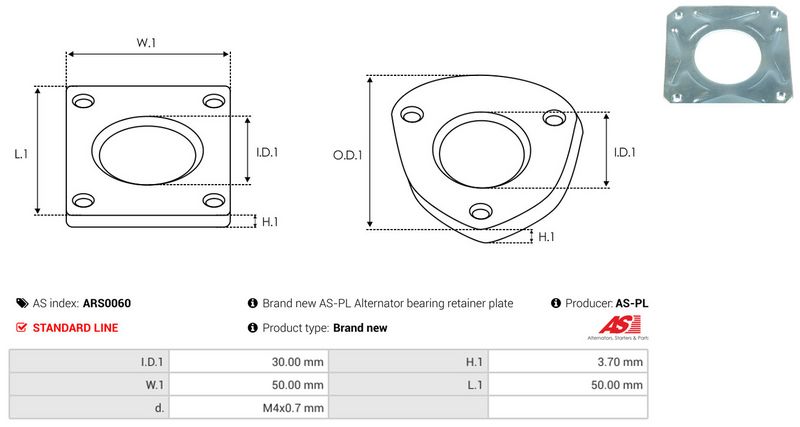AS-PL ARS0060 Repair Set, alternator