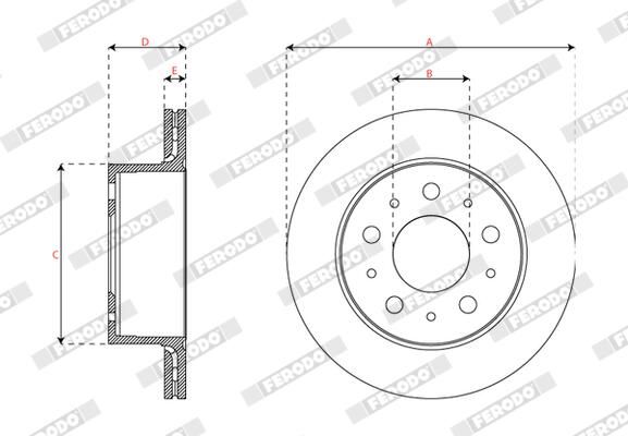 FERODO DDF2850C-1 Brake Disc