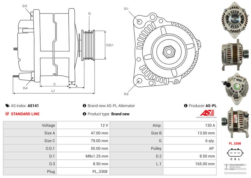 AS-PL A5141 Alternator