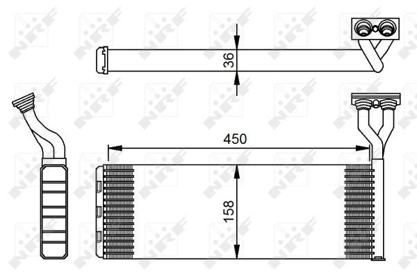 NRF 54285 Heat Exchanger, interior heating