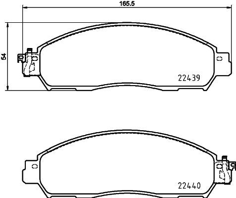 Колодки тормозные дисковые передние Nissan Leaf (17-), NV200 (10-), Serena (16-) (NP2106) NISSHINBO