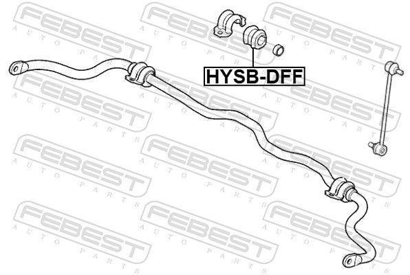 FEBEST HYSB-DFF Mounting, stabiliser bar
