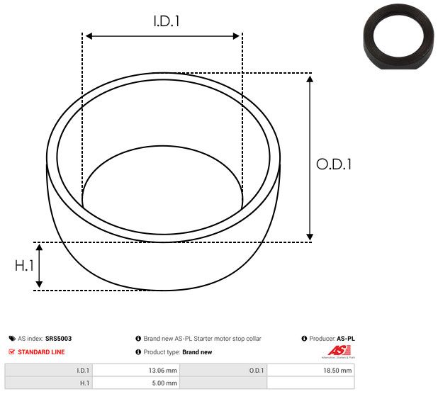 Remondikomplekt, Starter, AS-PL SRS5003