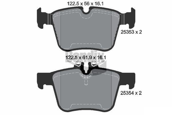 BENDIX Braking fékbetétkészlet, tárcsafék BPD1132