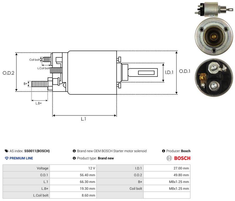 AS-PL SS0011(BOSCH) Solenoid Switch, starter