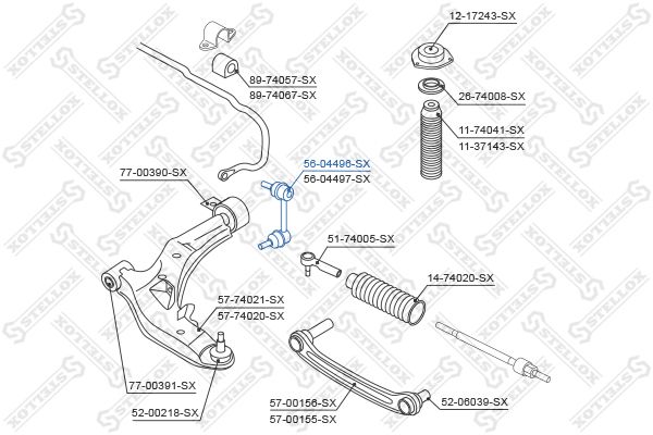 STELLOX 56-04496-SX Link/Coupling Rod, stabiliser bar