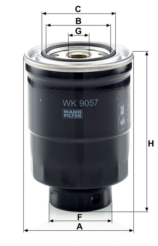 Kütusefilter, MANN-FILTER WK 9057 z