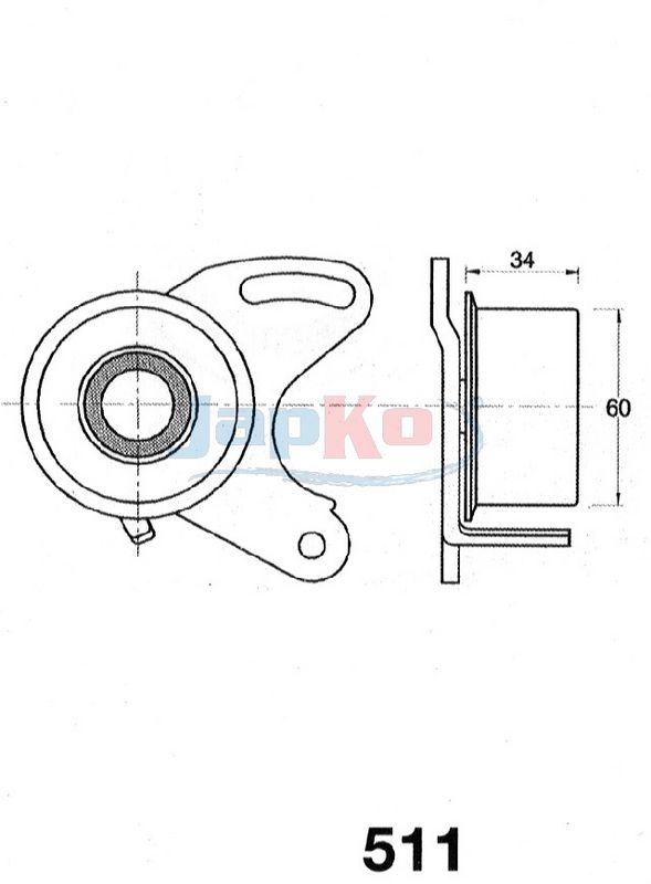 JAPKO 45511 Tensioner, timing belt