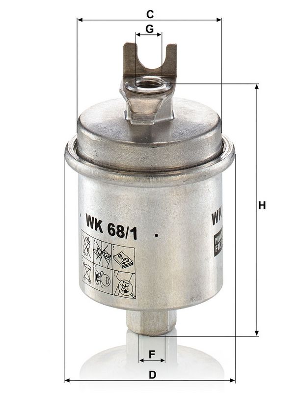 Filtru combustibil WK 68/1 x MANN-FILTER