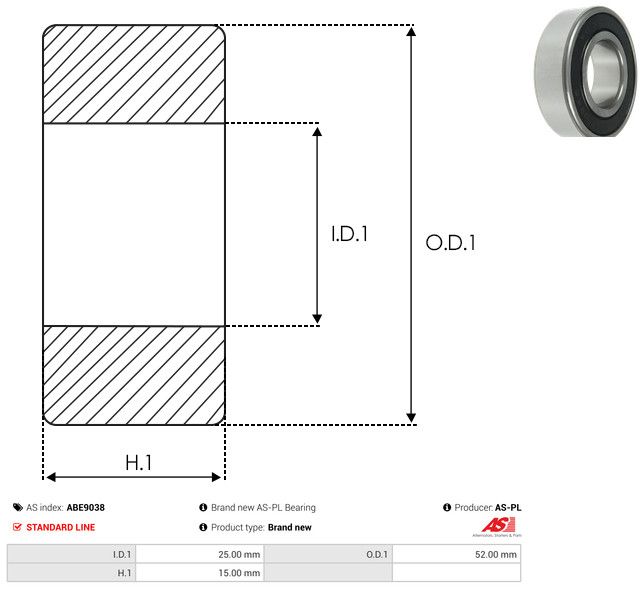 AS-PL ABE9038 Bearing