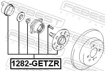 Маточина колеса, Febest 1282-GETZR